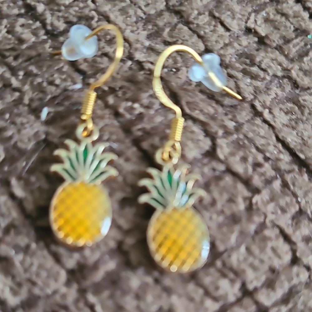 - Gold Pineapple Earrings